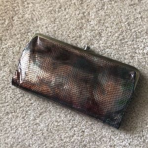 HOBO Lauren Clutch Wallet in snakeskin pattern